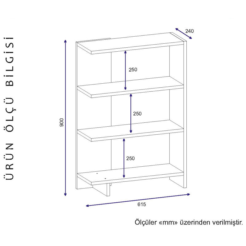 Bibliothèque de style scandinave, blanc, 24,0 x 36,0 x 9,4 pouces | 100% panneau de particules enduit de mélamine, épaisseur: 0,7 pouce | Plusieurs tablettes, fixation murale, design élégant et fonctionnel pour les espaces de vie modernes