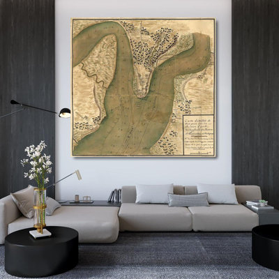 Vintage Maps Gallery Wrapped Canvas Art: Soundings for Depth of the Hudson Around West Point