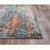 Tapis bleu en laine Power Loom