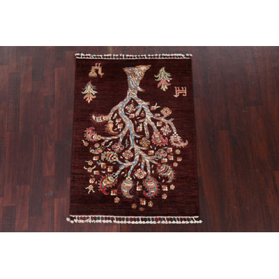 Vegetable Dye Brown Ziegler Handmade Rug 3x4