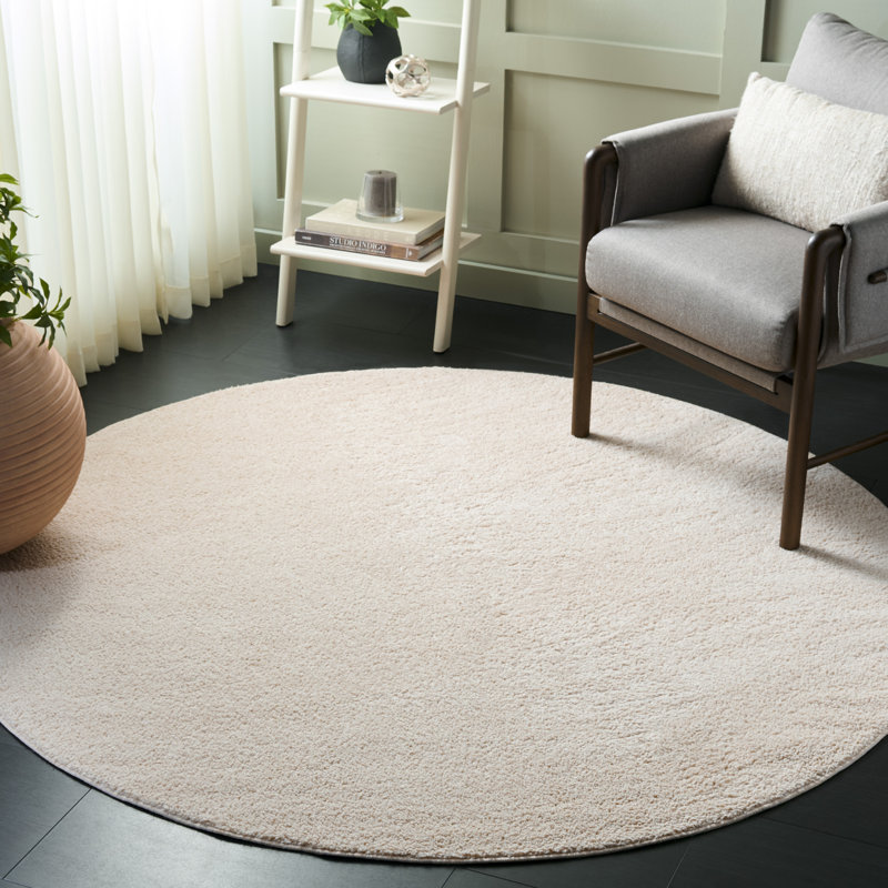 Tapis de couleur unie Boucle 100 Performance, Rond 6 pi
