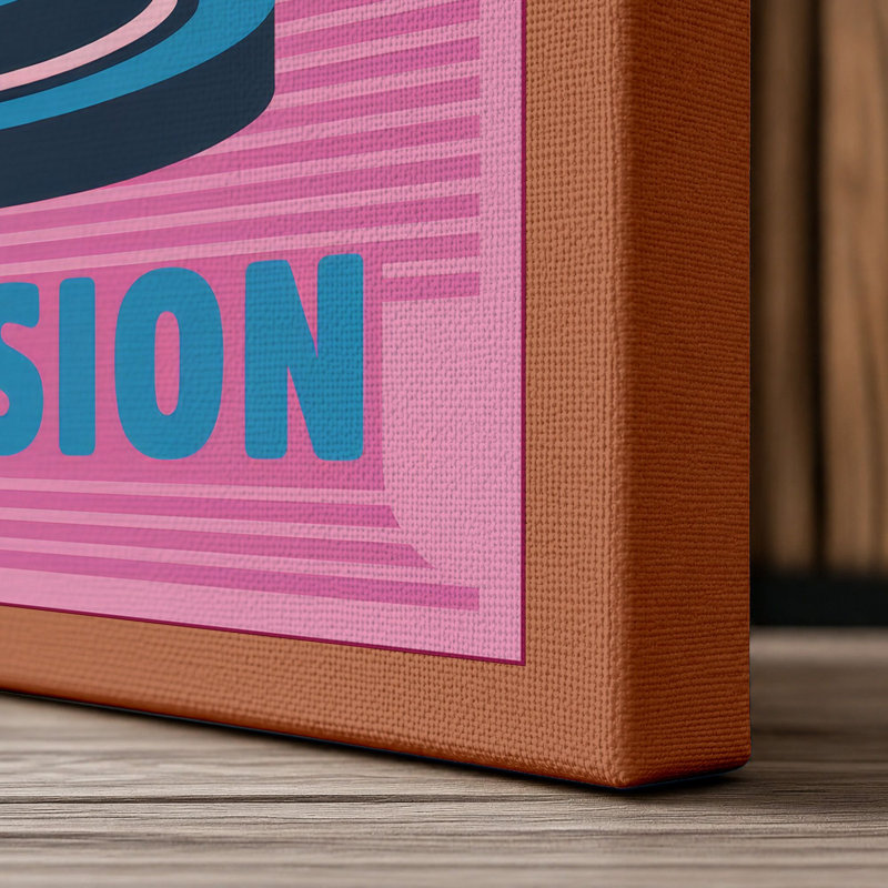 Illusion of Time Minimalist - Wrapped Canvas, 30x20 - 76.2 x 50.8 cm, Terracotta Border