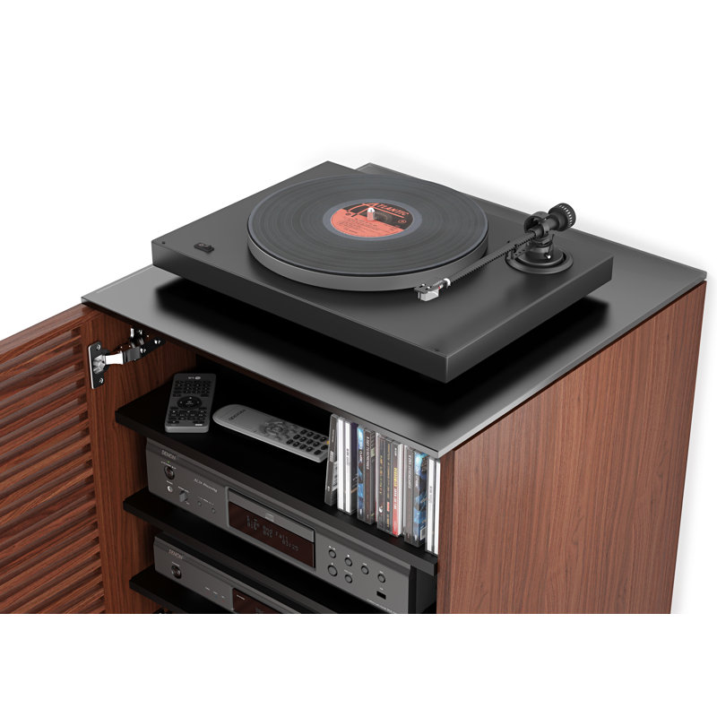 Armoire audio Corridor, Noyer teint de couleur chocolat