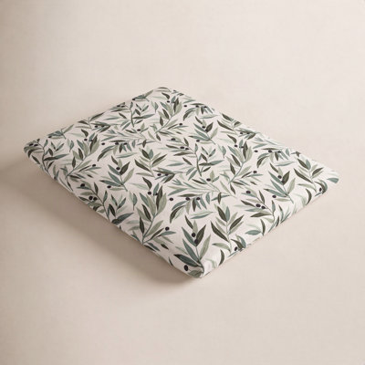 Olive Branches Organic Muslin Midi Crib Sheet