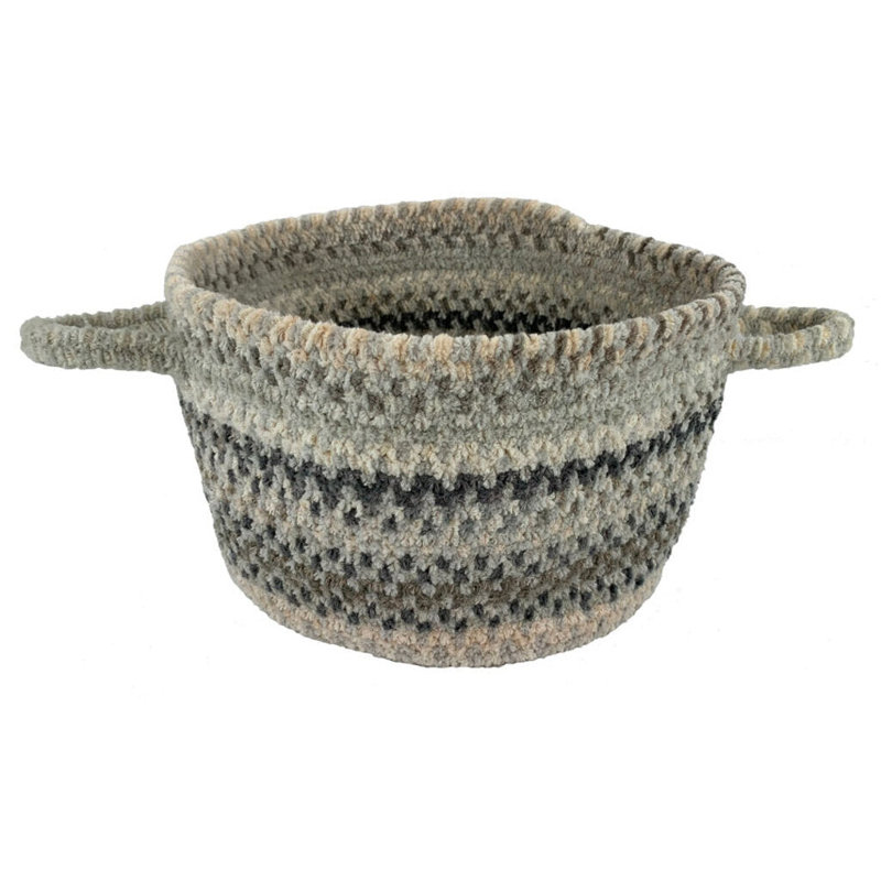 Highland Dunes Bloomfield Decorative Basket, Basket 20", Dove Gray