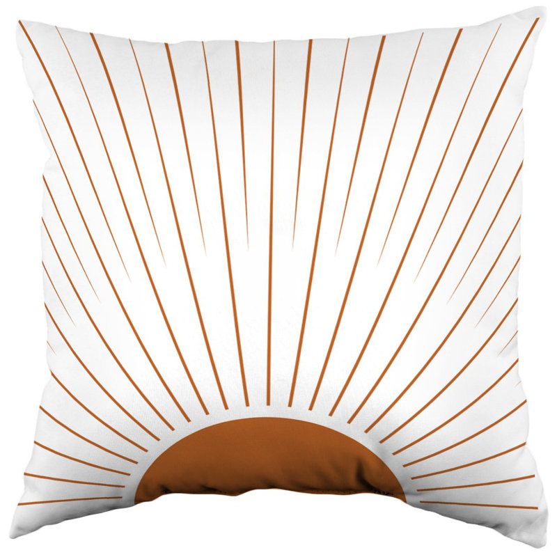 Oreiller géométrique Mid Century Modern Rays