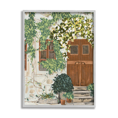 Az-312-Framed " Cottage Ivy And Plants " by Melissa Wang