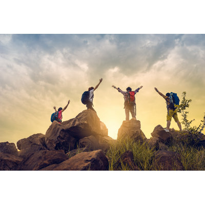 " Adventurers Reaching The Summit "