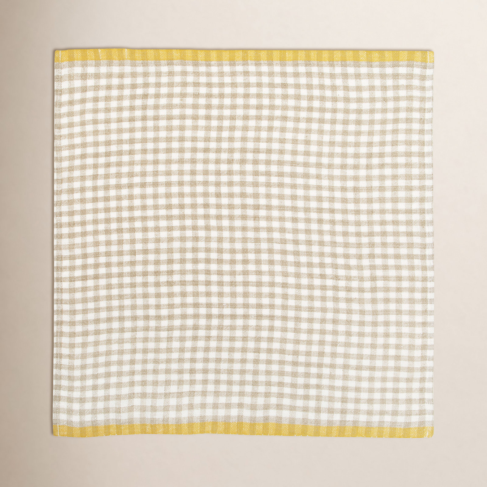 Reversible Linen Napkin, Natural/Dijon