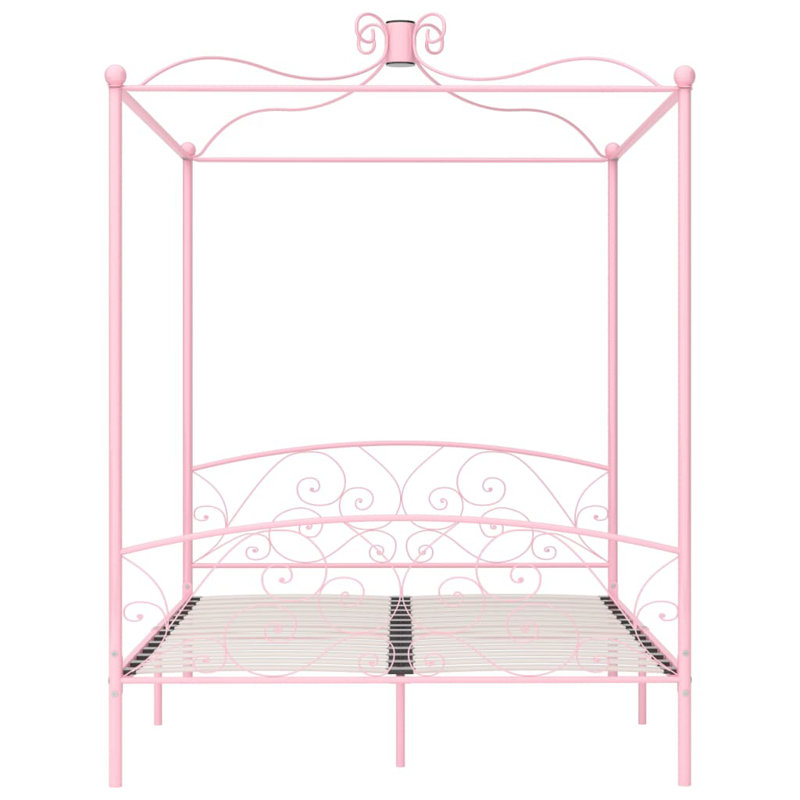 Rocky Metal Bed, pink, 180 x 200 cm