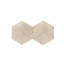 Marbre hexagonal, marbre naturel, pour mur, finition texturée en bois franc, marbre cannelé 3D, pierre naturelle, marbre véritable, marbre véritable, 1 boîte de 12 pièces