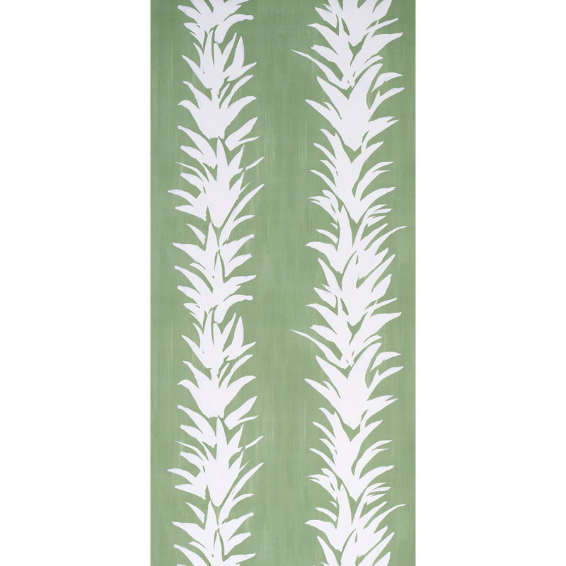 Schumacher x Backdrop White Lotus Wallpaper, Soft Green, Paper
