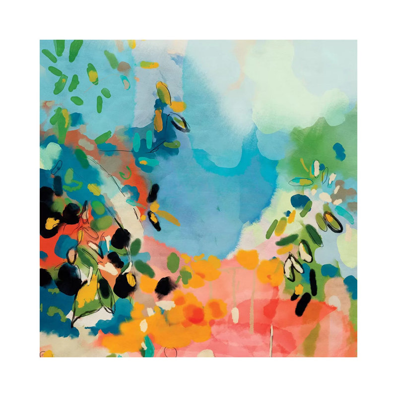 «Garden Garden View with Olive Tree» par Ana Rut Bré - impression d'art graphique, Toile tendue, Aucun mat