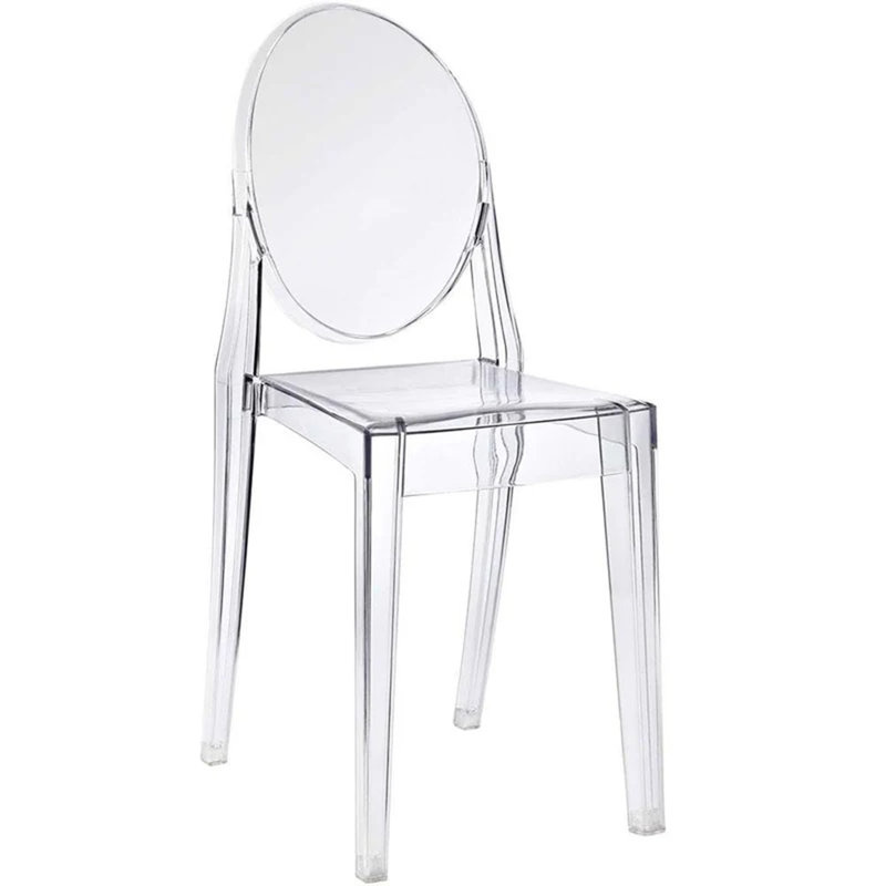 Chaise transparente sans accoudoirs