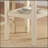 Cream 2-Shelf Counter Height Table