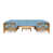 Teak Frame / Blue Cushion