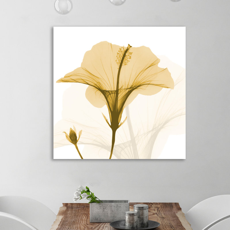 Orange Hibiscus Wave - Wrapped Canvas Print, 91 cm H x 91 cm W
