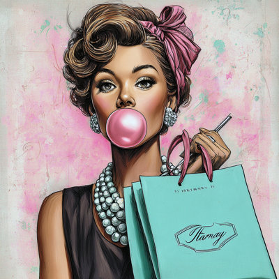Retro Rouge Wrapped Canvas Wall Art