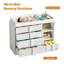 Commode 4 tiroirs 44,3 po avec plateau à langer - plateau amovible, tablettes ouvertes, poste de rangement pour chambre de bébé avec rangement