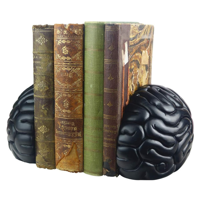 Serre-livres en résine noire