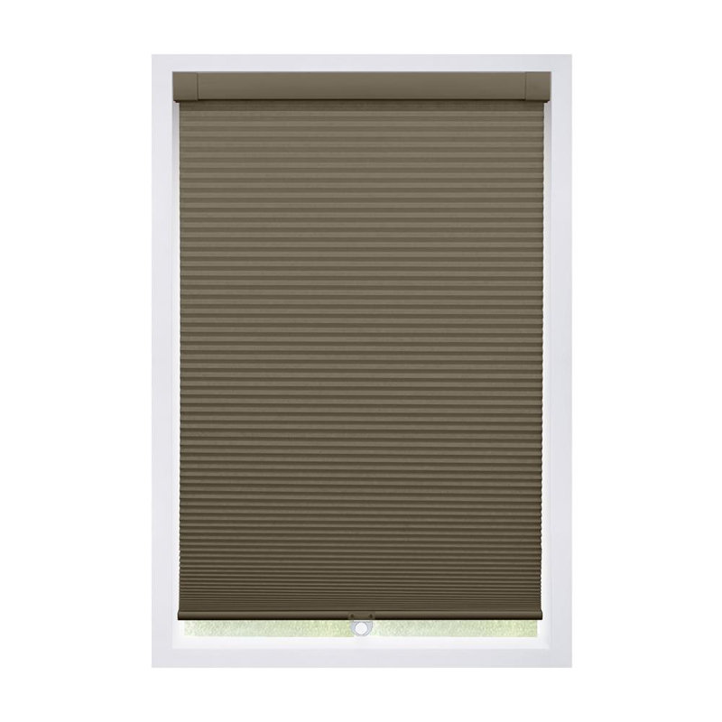 Store alvéolaire occultant No Drill EZ Grip, brun, l 33 po x H 64 po, Brown, 33" W x 64" H