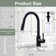 Matte Black Single Handle Pull Down Sprayer Kitchen Faucet With Soap Dispenser