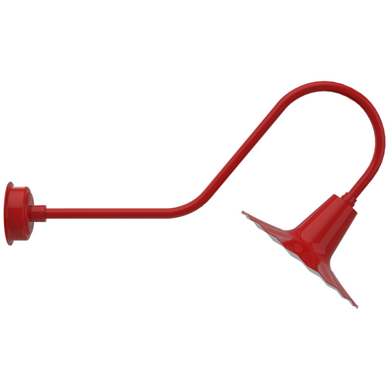 Luminaire de grange d’extérieur à del Iris, H 7,5 po x l 16 po x P 16 po, rouge