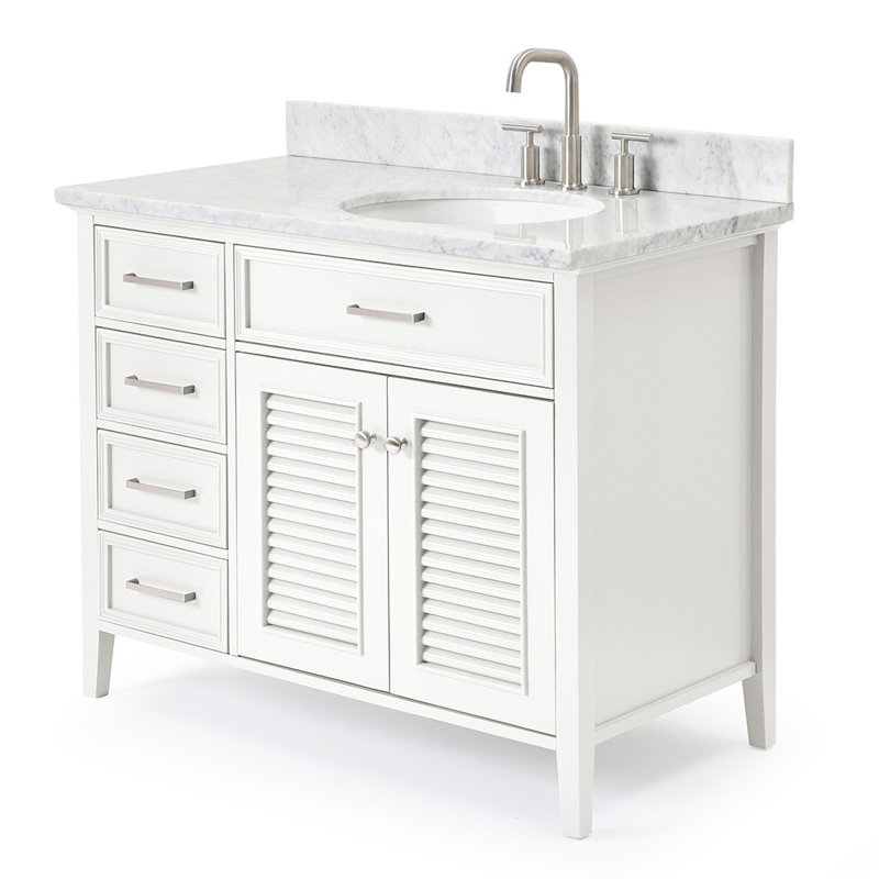 Kensington 43'' W Single Vanity, White, Right