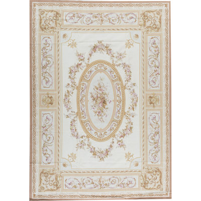 Aubusson Renaissance Wool Oriental Area Rug