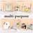 12 Pack 4 X 4 Inch Floating Frame Glass Photo Frame Collection Vintage Metal Minimal Ornate Easel For Pictures Photos Desk Tabletop Display (Gold)