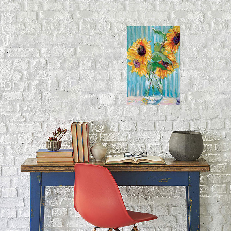 Sunflowers II by Richard Wallich - Wrapped Canvas Painting, 66.04 cm H x 45.72 cm W x 3.175 cm D