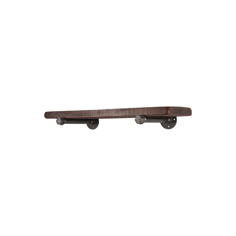 Lampkin Pine Solid Wood Bracket Shelf, 4.6cm H x 70cm W x 22.5cm D, Medium Oak
