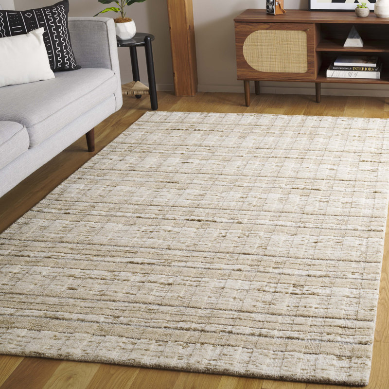 Tapis beige Element 501, Rectangle de 5 pi x 8 pi