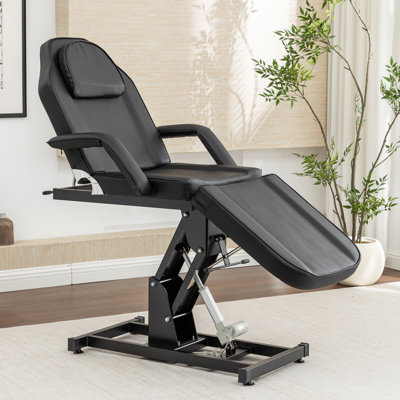 Electric Folding Salon Bed with Remote Control Height, 440 LBS Capacity for Tattoo and Spa Treatments