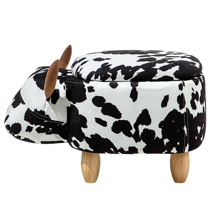 Adelle 60cm Wide Novelty Animal Print Ottoman with Storage