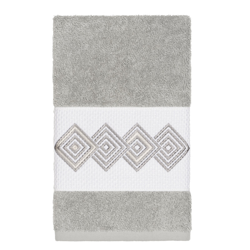 Noah Turkish Cotton Midweight Hand Towel, Light Gray