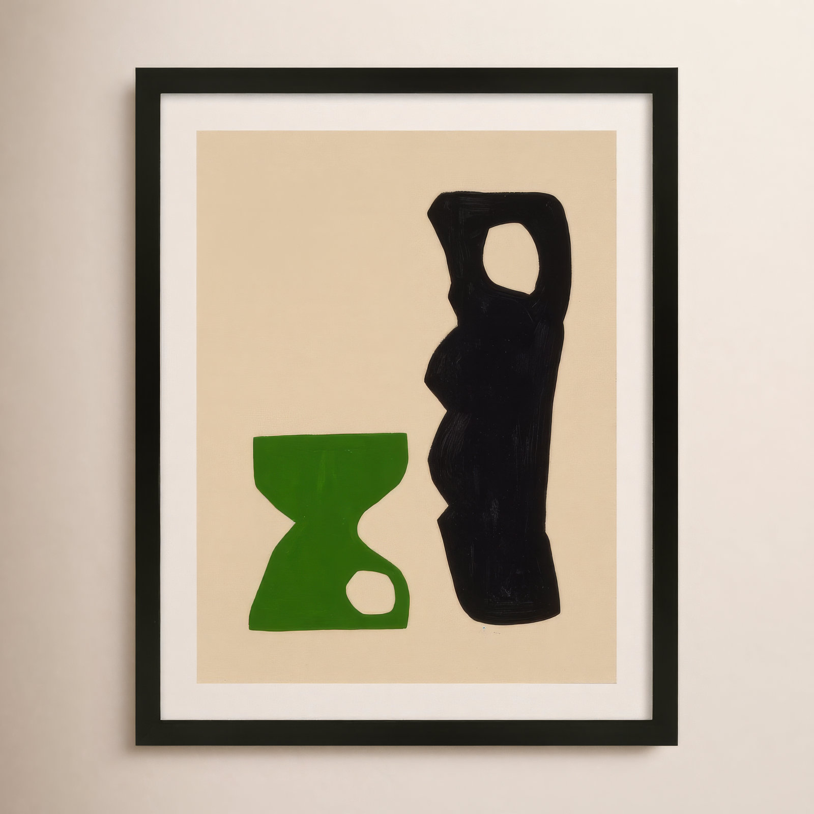 The Conversation by Michael Kempen, Black Framed, 20" W x 25" H