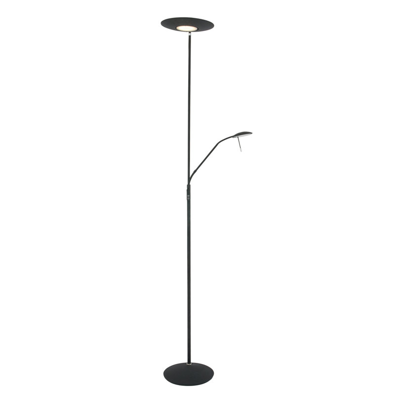 Southa 185 H cm Torchiere Floor Lamp, Black