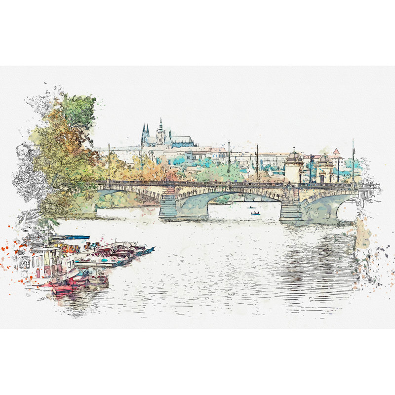 Prague View by Prague View - Wrapped Canvas Art Prints, 51cm H x 76cm W x 3.8cm D