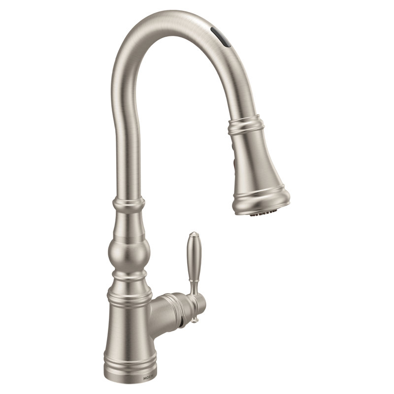 Weymouth Smart Faucet Touchless Pull-Down Sprayer Kitchen Faucet with Voice and Motion Control, Spot Resist Stainless 