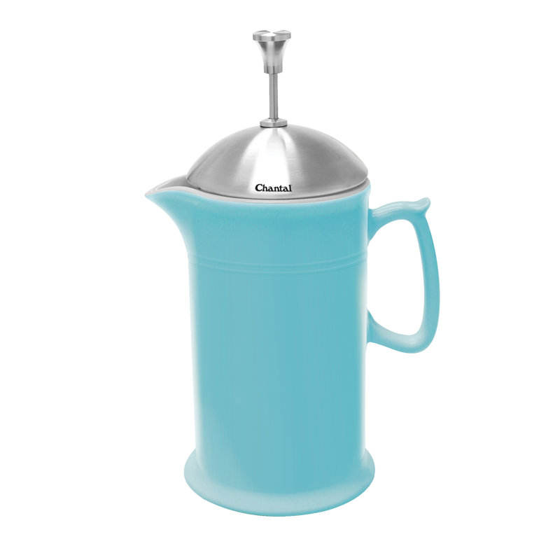 Chantal 4-Cup French Press Coffee Maker, Aqua