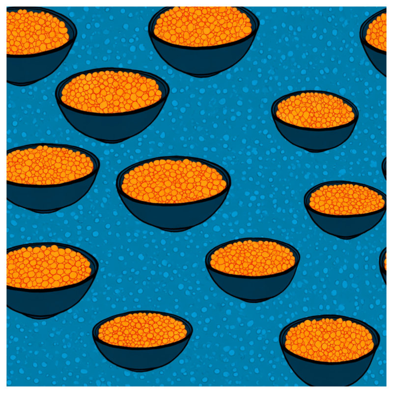 Bowls, 50" x 80" - 1 Panel, Transparent