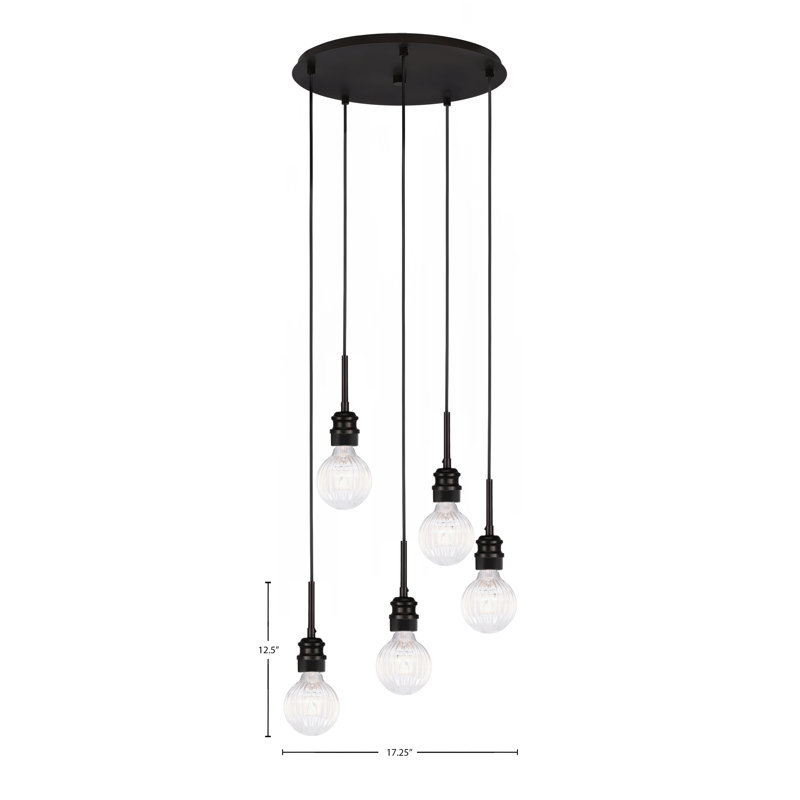 Luminaire suspendu 5 lumières Edge