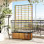 Lit de jardin surélevé en bois avec treillis-1426325941
