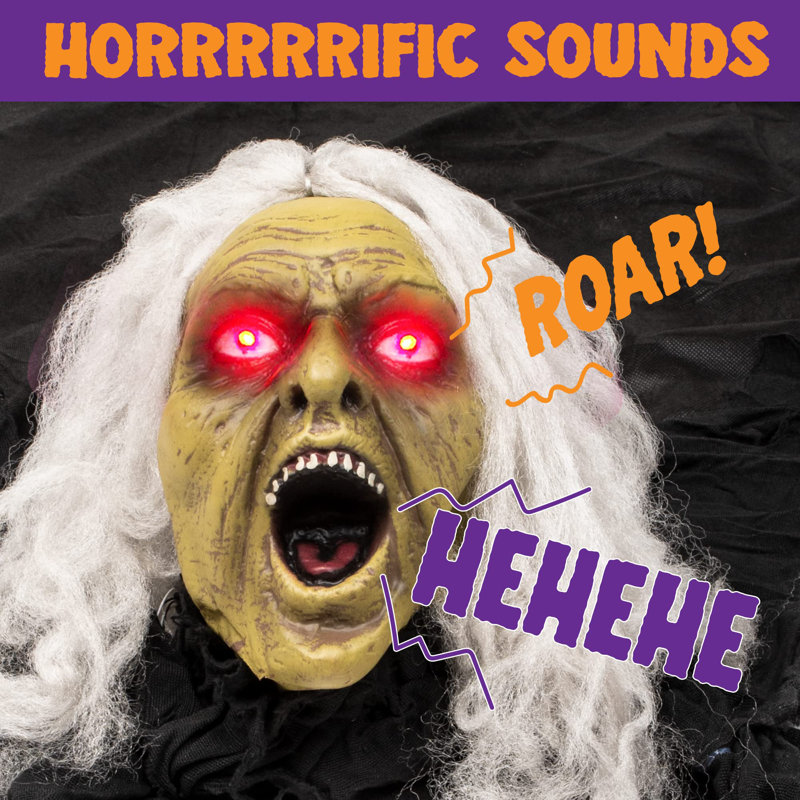 18" Halloween Zombie Decor with Sound & LED Eyes