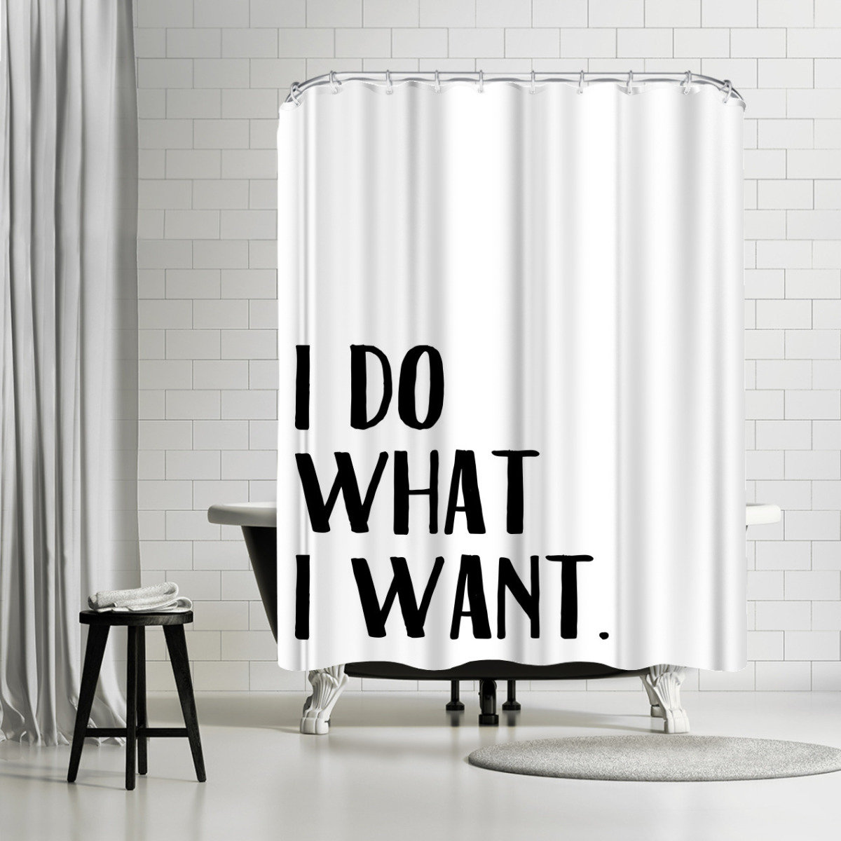 Americanflat 71 x 74 Shower Curtain, I Do What I Want by Samantha Ranlet  - Wayfair Canada
