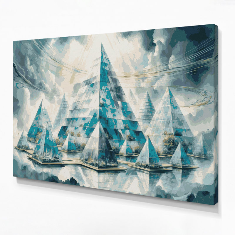 Art mural sur toile beige Sci Fi, H 12 po x l 18 po