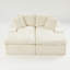 Chaise longue double en velours Turtle-683671758