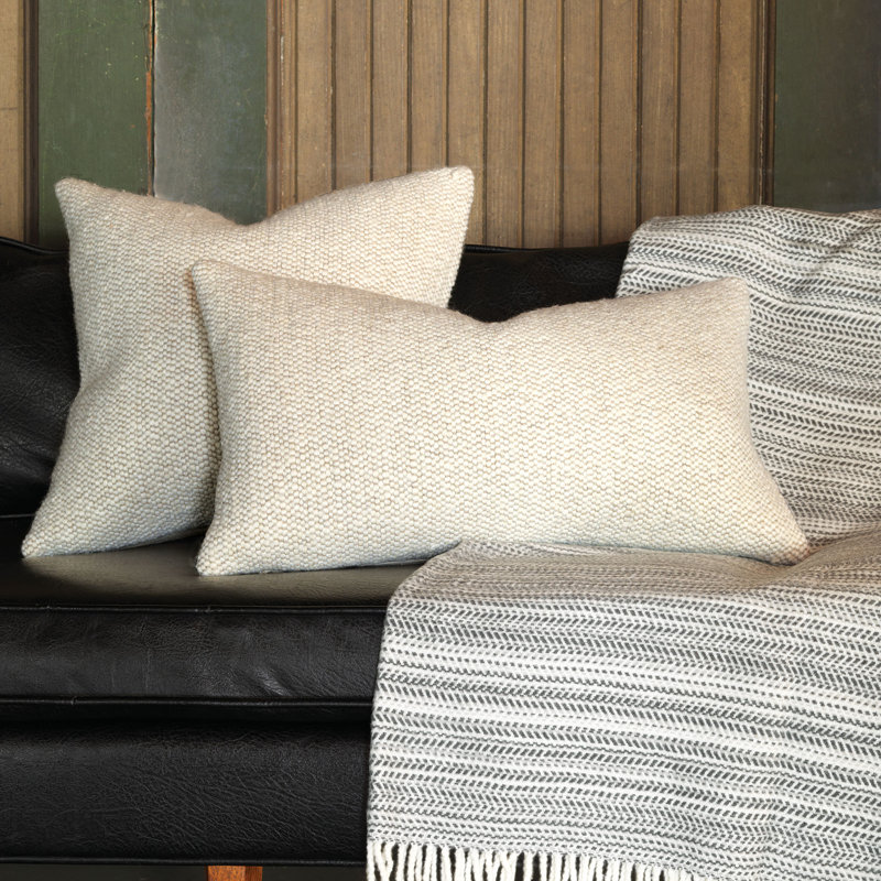 Thom Filicia Pillows Feather Throw Pillow, Vanilla