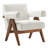Lyra Boucle Fabric Armchair in Ivory-1924794582